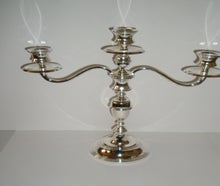 Kerzenleuchter, 3-armig - versilbert, gross - Höhe ca.35 cm