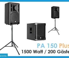 Tonanlage Musikanlage bis 200 Personen Komplett Set 1500W