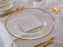 Platzteller mieten mit Goldrand, Verleih in 33647 Bielefeld, Silber Rand oder Roségold-Rand/ Kupfer - Galerie - Bild 1