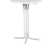 Stehtisch / 4 Fußsystem klappbar Ø 80cm, weiß JOHN