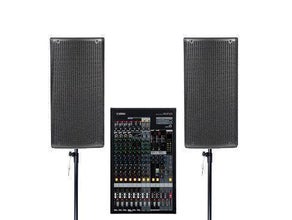 500 W Partyanlage, Konzertanlage, Musikanlage, Tonanlage, Lautsprecher, optional mit Bluetooth (Aufpreis 10 Euro)