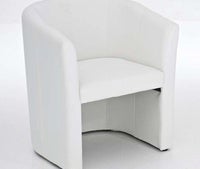 Clubsessel / Loungesessel / Cocktailsessel "weiß" Kunstleder