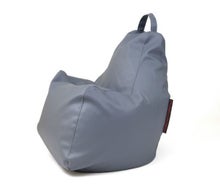 Loungemöbel, Sitzsack für innen/außen – grau, Kunstleder