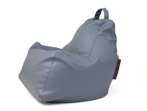 Loungemöbel, Sitzsack für innen/außen – grau, Kunstleder