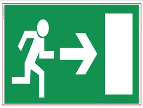 Bauzaunplane NOTAUSGANG rechts