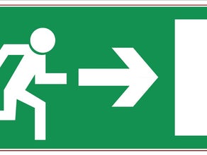 Bauzaunplane NOTAUSGANG rechts