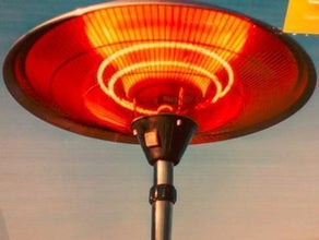 Elektro-Heizpilz, Heizstrahler Höhe verstellbar 1,6 -2,1 m