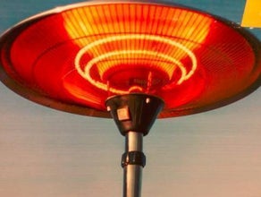 Elektro-Heizpilz, Heizstrahler Höhe verstellbar 1,9-2,1 m