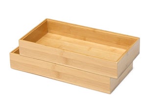 Besteck Box aus Bambusholz 15x30 cm, stapelbar