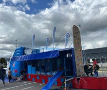 Ocean City Multi-Eventmodul mit Kletterwand, Spielmobil,Rutsche