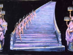 Revue Treppe als Kulisse, Showgirls, Frankreich, Theater, Paris, Tänzerinnen