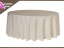 Bankett Tischdecke rund Ø 300 cm in weiß mieten - Galerie - Bild 1
