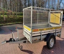 Kippanhänger mit Gitter, zul. GG 1.500 kg, Nutzlast max. 1000 kg, Ladefläche 2,50 x 1,50 x 1,00 m