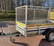Kippanhänger mit Gitter, zul. GG 1.500 kg, Nutzlast max. 1000 kg, Ladefläche 2,50 x 1,50 x 1,00 m