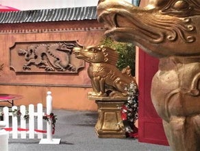 Tempelwächter Figur, Japan, China, Torwächter, Drachenhund, Eingang