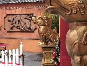 Tempelwächter Figur, Japan, China, Torwächter, Drachenhund, Eingang