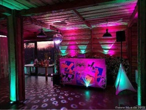 LED Akkuscheinwerfer - 12er Tourpack - Floorstand - APE Labs Lightcan