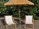 Sonnenschirm Bastoptik inklusive Schirmständer inkl.19% MwSt. - Galerie - Bild 1