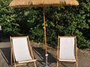 Sonnenschirm Bastoptik inklusive Schirmständer inkl.19% MwSt. - Galerie - Bild 1