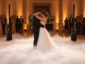 Hochzeitspaket mieten 259 €: Musikanlage, 2 Funkmikrofone, Bodennebel und Uplights ✓ bis 160 Gäste ✓ kautionsfrei