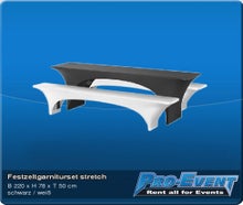 Festzeltgarniturset stretch schwarz/weiß