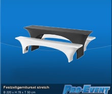 Festzeltgarniturset stretch schwarz/weiß