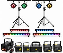 Party-Lichtanlage mieten Pforzheim – LED, Laser, Nebelmaschine & Stative im Set