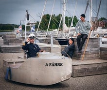 Animation Matrosen mit Schlepper Afähre
