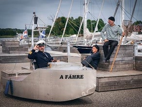 Animation Matrosen mit Schlepper Afähre