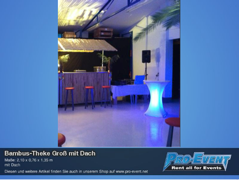 Bambus-Theke Gro mit Dach, Theken & Bars - 8480035380 mieten | Erento.com