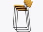 Barhocker mit Rückenlehne TEDDY, gold - Galerie - Bild 3