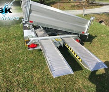 3 Seitenkipper Baumaschinentransporter Anhänger mieten 3500kg inkl Auffahrrampen bis 2800 kg