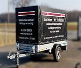 Anhänger mieten, Kastenanhänger mit Plane