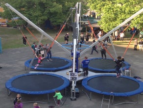 4er Bungee- Trampolin, Quatertramp, Bungee- Trampolin