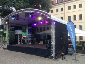 6x4m Bühne mit Prolyte Rundbogendach