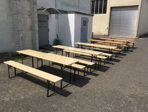 Bierzeltgarnituren, Festzeltgarnituren, Bierbänke, Tische, Partymöbel