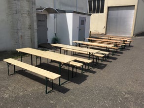 Bierzeltgarnituren, Festzeltgarnituren, Bierbänke, Tische, Partymöbel