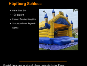 Schloss-Hüpfburg mieten 🏰 | Mit Regen-/Sonnenschutz | TÜV-geprüft + Lieferung