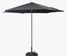 Sonnenschirm / Marktschirm ø 300cm schwarz inkl Ständer Standfuß MAY IN BLACK