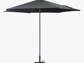 Sonnenschirm / Marktschirm ø 300cm schwarz inkl Ständer Standfuß MAY IN BLACK