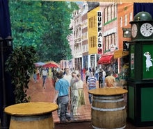 Düsseldorf Bolkenstraße Kulisse, Stadt, Einkaufsstraße, Einkaufszentrum