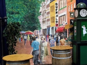 Düsseldorf Bolkenstraße Kulisse, Stadt, Einkaufsstraße, Einkaufszentrum
