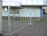 Bauzaun Mueba 350cm (Preis pro Meter) mit Betonfuss optional Sichtschutz
