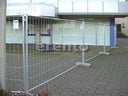 Bauzaun Mueba 350cm (Preis pro Meter) mit Betonfuss optional Sichtschutz
