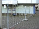 Bauzaun Mueba 350cm (Preis pro Meter) mit Betonfuss optional Sichtschutz