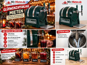 Glühweinzapfanlage mieten | 2 Zapfhähne | Wir-Mieten.de Glühwein