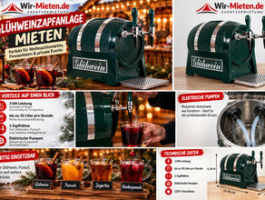 Glühweinzapfanlage mieten | 2 Zapfhähne | Wir-Mieten.de Glühwein