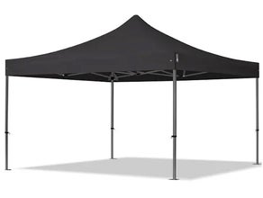Partyzelt / Pavillon / Klappzelt 3x3 m – Schwarz – B1-zertifiziert