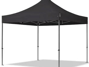 Partyzelt / Pavillon / Klappzelt 3x3 m – Schwarz – B1-zertifiziert