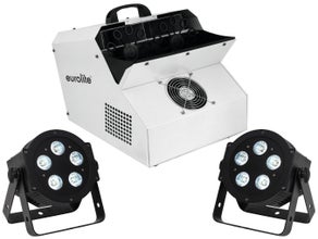 Lichtset F LED Lichtanlage Lichttechnik Licht Partybeleuchtung Scheinwerfer Seifenblasenmaschine